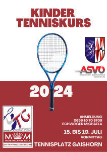 Kindertenniskurs 2024